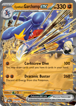 CYNTHIA'S GARCHOMP EX - 104/182